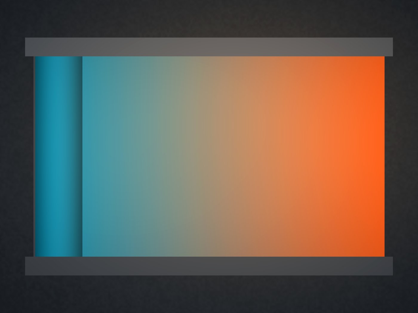 Wide-format print unspooling a color gradient from a production roll, no people or text